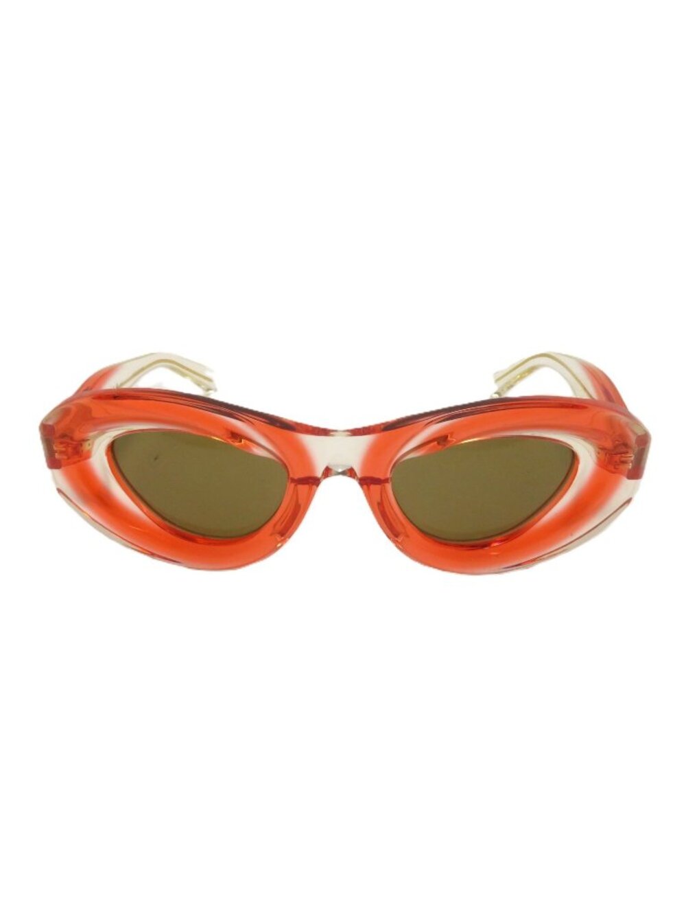 Bottega Veneta Sunglasses Brown Lens Red Clear Acetate Eyewear